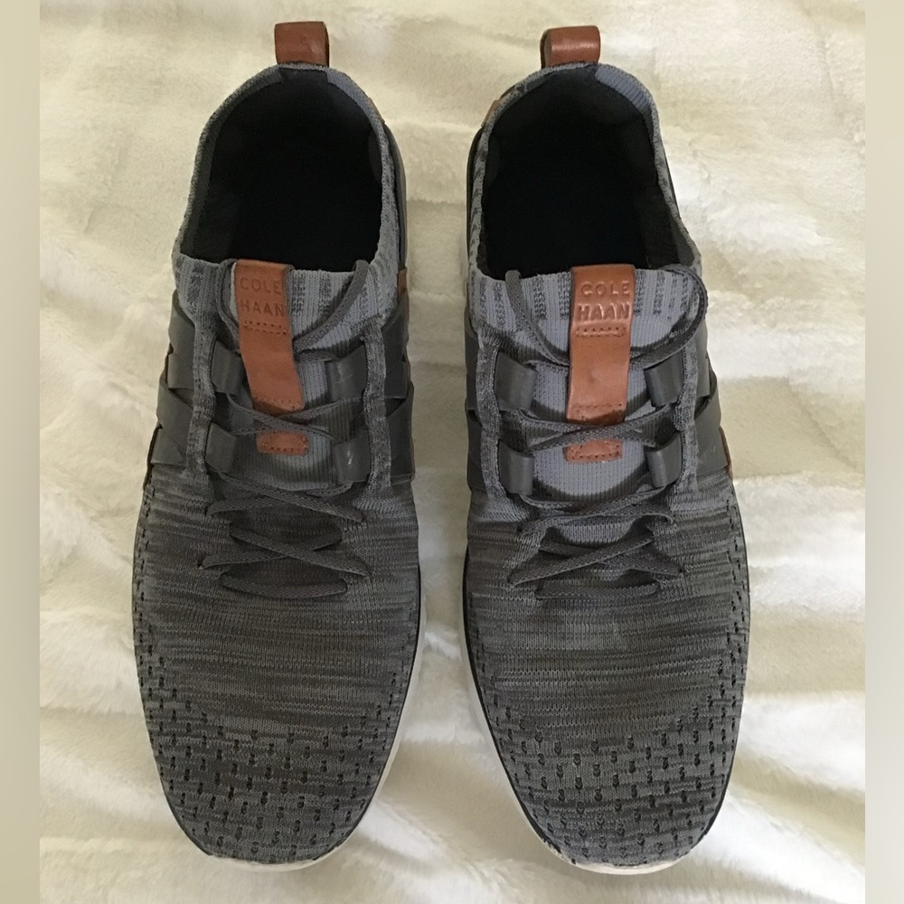 Cole Haan mens Grandmotion stitchlite  woven gray casual shoes Sz:10
